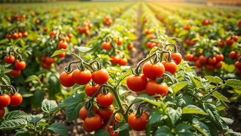 Så mycket tomat växer på 100 och 1000 kvadratmeter